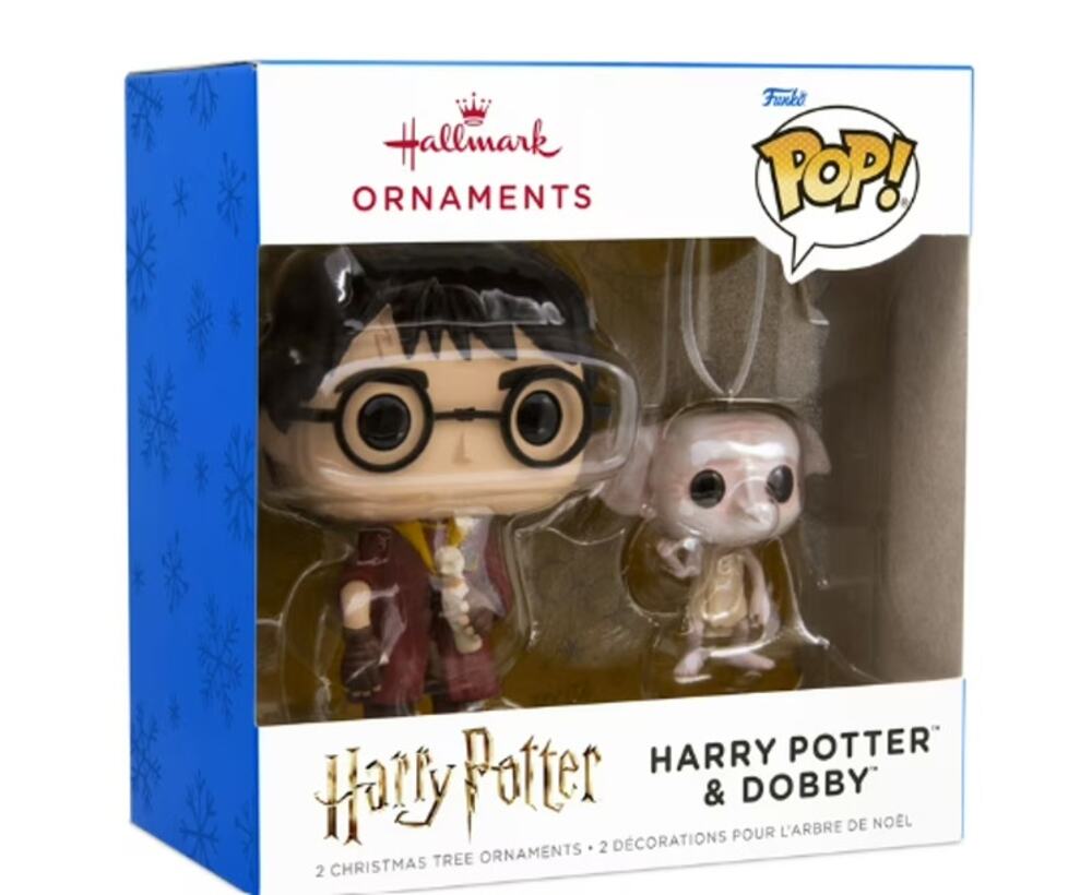 Hallmark Harry Potter and Dobby Funko POP 2 Count Christmas Ornaments NEW